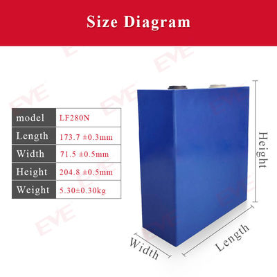 EVE 3.2V 280ah Lithium Iron Phosphate LFP Lithium Battery  GRADE A+