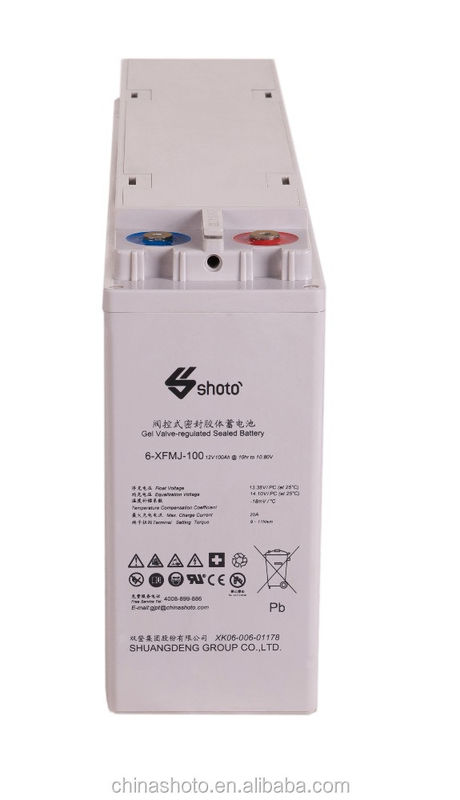 6-XFMJ UPS Front Terminal Gel Battery 12v Solar Battery Gel Type Emergency Illumination
