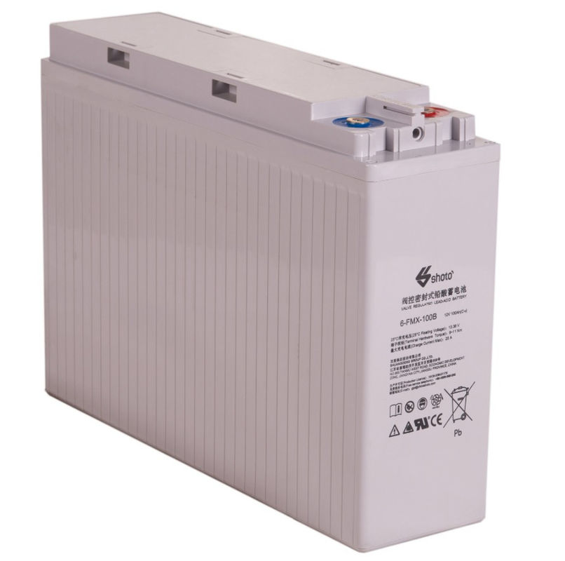 M6 Terminal Front Terminal Solar Battery Sealed Lead Acid Battery 12v 100ah